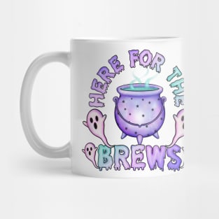 Here for the brews pastel goth cauldron Mug